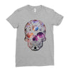 Colorful Skull Ladies Fitted T-Shirt