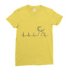hunting heartbeat Ladies Fitted T-Shirt