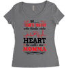 There's This Boy Who Stole My Heart He Calls Me Momma Women's Triblend Scoop T-shirt