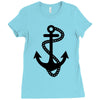 anchor sailor t shirt fashion cross top tee nautical tshirt retro tatt Ladies Fitted T-Shirt