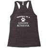 property of a golden retriever Racerback Tank
