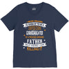 Super Cool Granddaughter Of A Freaking Awesome Father V-Neck Tee