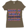 made in 1967 50 years of being awesome Ladies Fitted T-Shirt