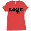 love peace Ladies Fitted T-Shirt