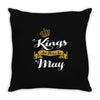kings are born in may Throw Pillow