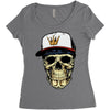 skull Women's Triblend Scoop T-shirt