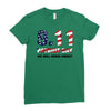 9.11 Patriot Day We Will Never Forget Ladies Fitted T-Shirt