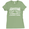 this is what an awesome uncle looks like   mens funny father's day Ladies Fitted T-Shirt
