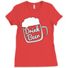 cool drink beer t shirt Ladies Fitted T-Shirt