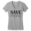 save black Women's V-Neck T-Shirt