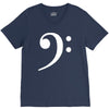 bass clef hat V-Neck Tee