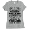 Real Kings Are Born On November 6 Ladies Fitted T-Shirt