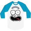 pickle rick face 3/4 Sleeve Shirt