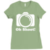 oh shoot camera Ladies Fitted T-Shirt