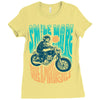 smile more, ride a motorcycle Ladies Fitted T-Shirt