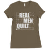 real men quilt Ladies Fitted T-Shirt
