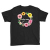 Floral Baby Name Youth Tee