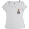 Cat Pocket Women's Triblend Scoop T-shirt