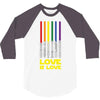 Lightsaber Rainbow - Love Is Love 3/4 Sleeve Shirt