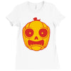 frightened jack o lantern Ladies Fitted T-Shirt