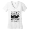 Born In January Women's V-Neck T-Shirt