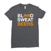 blood sweat Ladies Fitted T-Shirt