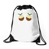 christmas pudding Drawstring Bags