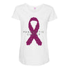 pancreatic cancer Maternity Scoop Neck T-shirt