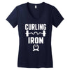 curling iron Women's V-Neck T-Shirt