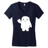 adipose doctor who Women's V-Neck T-Shirt