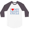 i heart my creepy uncle 3/4 Sleeve Shirt