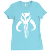mandalorian symbol star wars tee boba fett bantha skull jedi sith Ladies Fitted T-Shirt