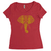 tribal print elephant geometric gold animals cool Women's Triblend Scoop T-shirt