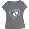 Baby Boy with Heart Any Name Customized Women's Triblend Scoop T-shirt