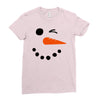 snowman face Ladies Fitted T-Shirt