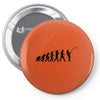 evolution of a fisherman angler mens fishing t shirt Pin-back button