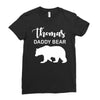 Daddy Bear - Baby Bear Custom Name Ladies Fitted T-Shirt