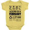 Born In February Baby Onesie