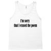 i'm sorry Tank Top