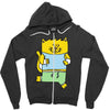 meow is running Zipper Hoodie