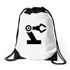 black robot Drawstring Bags