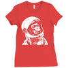 astronaut chimp Ladies Fitted T-Shirt
