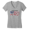 United States Space Force American Flag Women's V-Neck T-Shirt