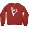 music heart rock baseball jersey Crewneck Sweatshirt