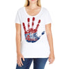 july 4 Ladies Curvy T-Shirt