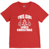 this girl loves christmas V-Neck Tee