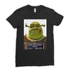 shrek mug shot funny Ladies Fitted T-Shirt
