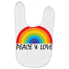 Peace &amp; Love Baby Bibs