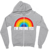 I Am Voting Yes Zipper Hoodie