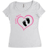 Baby Girl with Heart Any Name Customized Women's Triblend Scoop T-shirt